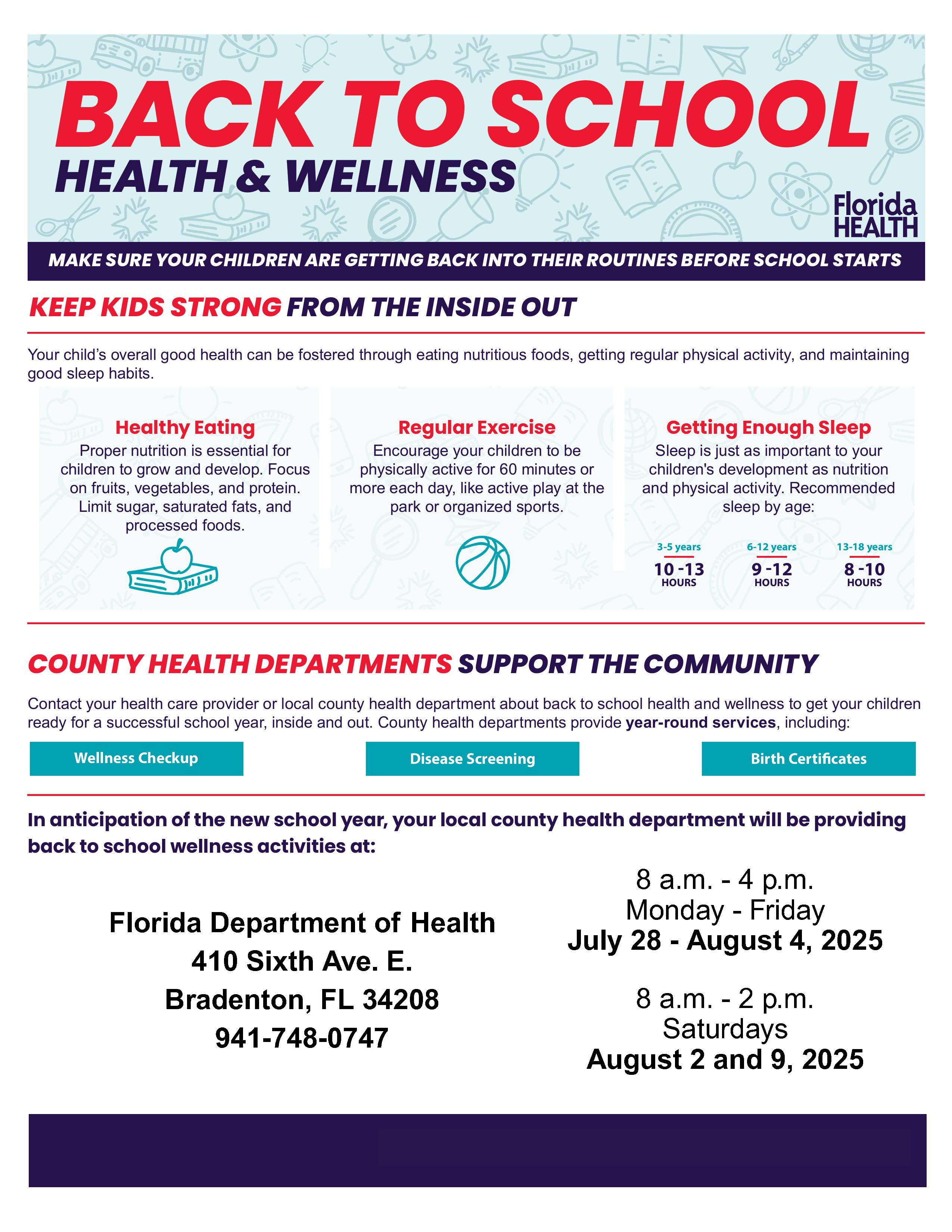 Back to School Health & Wellness